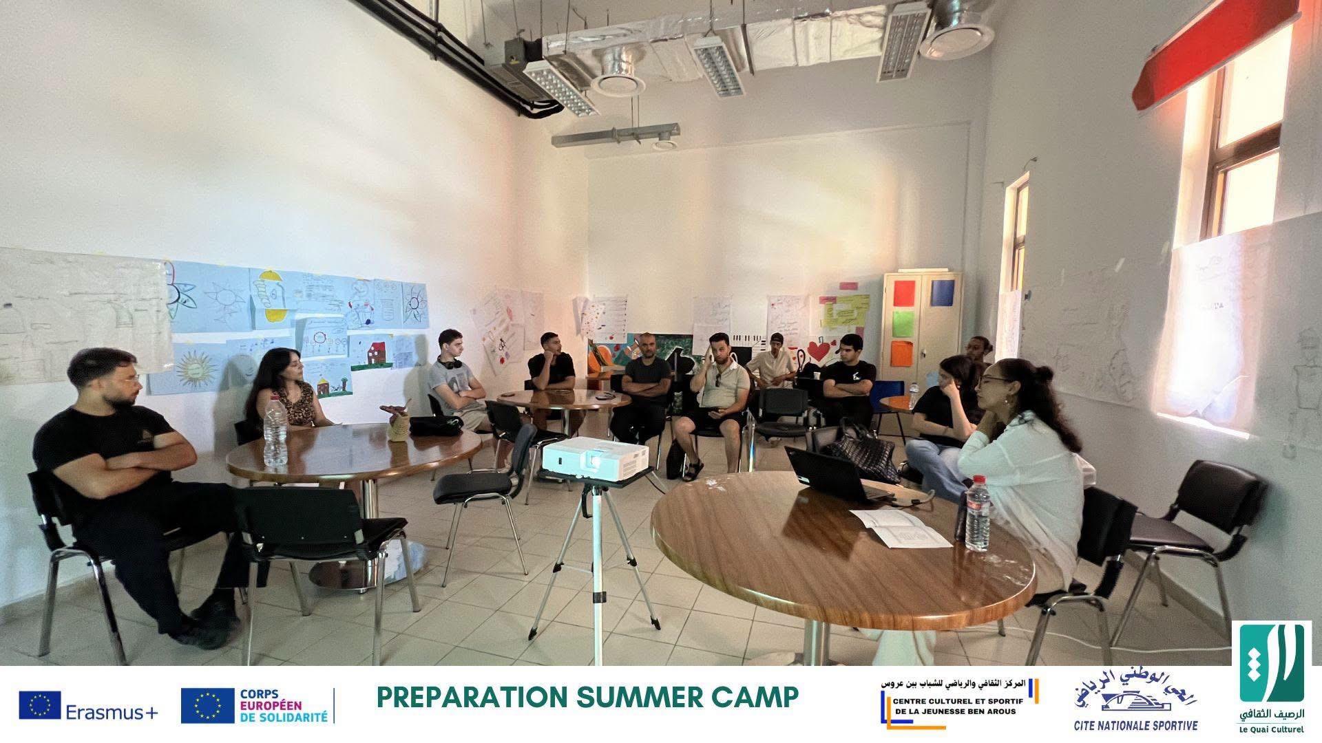 Préparatifs du lancement du camp d'été